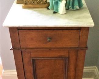 Vtg Marble Topped Lowboy