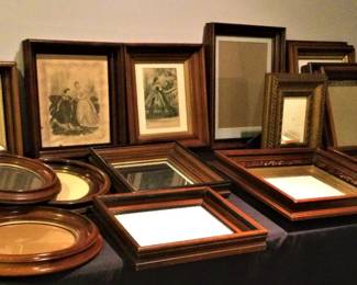 Antique Deep Well Walnut Picture Frames