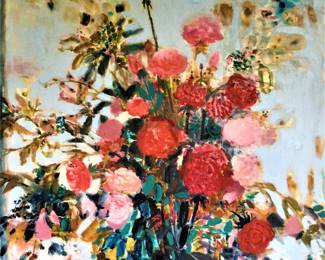 Original French Modernist Oil by Micheal Henery (1928-2016)
