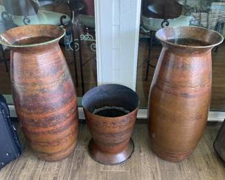 3 metal pots