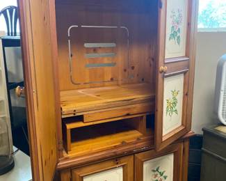 Interior hand painted armoire