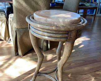 Bamboo Table with Stone Top
