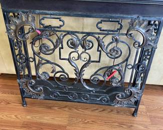 Wrought Iron Commode Table H: 36” W: 40” D:10” 