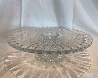 Leaded Crystal Pedestal Cake Plate