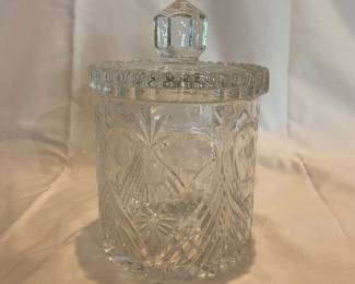 Lead Crystal Biscuit Barrel
