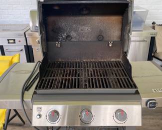 Weber gas grill open