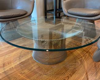 Glass top Knoll cocktail/coffee table