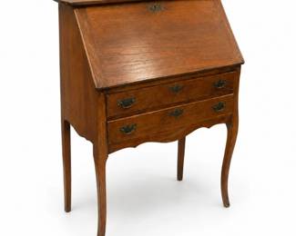 166 VintageOakSecretaryDeskDropFrontWritingDesk