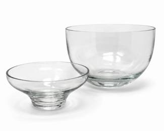 186 KrosnoPolandHandBlownArtGlassBowlSet