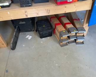 Chain saw, sawhorses