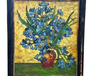 "Vase with Irises" after Van Gogh