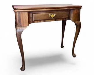 Period Queen Anne card table with one drawer