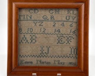 Antique needlepoint sampler