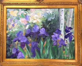 Anita Noe iris oil on canvas