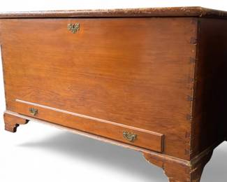 Period white pine substantial size blanket box