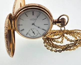 Gold filled Elgin pocket watch with chain