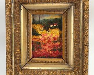 Acrylic on board Italian landscape
