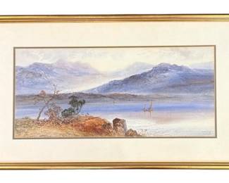 WIlliam Henry Earp (England 1831-1914) signed watercolor