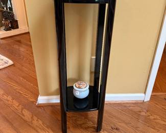 #16 Black Lacquered plant stand 12x35 $40.00