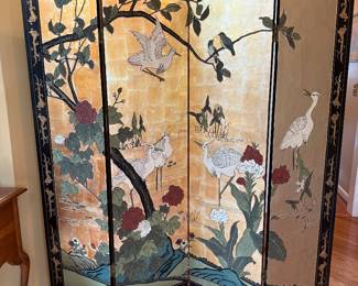 #13 Lacquered 4 panel Asian screen 64x72 $175.00