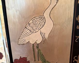 #13 Lacquered 4 panel Asian screen 64x72 $175.00