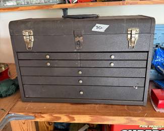 #29 Metal Tool chest with tools $80.00
