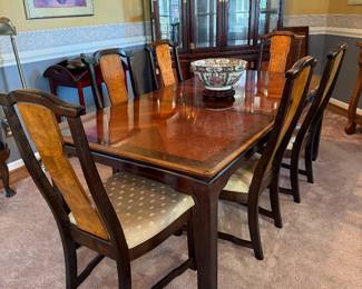 #9 Broyhill Dining Table 62-98x40x30 $175.00 2 leaves