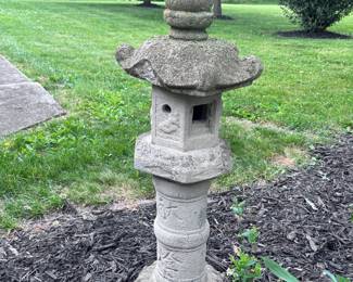 Outstanding vintage stone pagoda-2 pieces