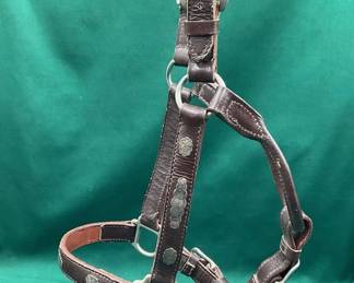 90 Vintage silver engraved show halter