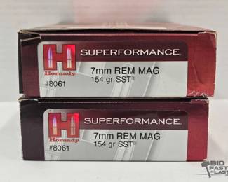 1272 2 Boxes of Hornady 7mm Rem Mag Ammunition