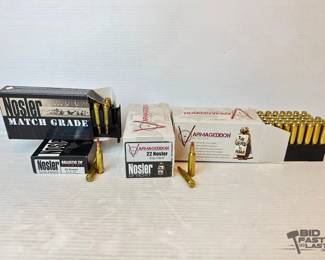 1294 NEW 140 Rounds of 22 Nosler Ammo