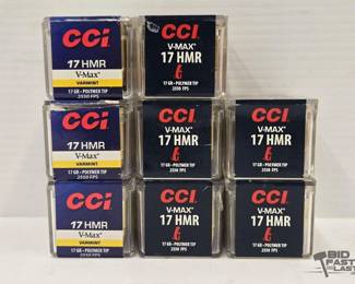 1256 8 Boxes of CCI VMax 17 HMR Ammunition