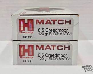 1270 2 Unopened Boxes of Match 6.5 Creedmoor Ammunition