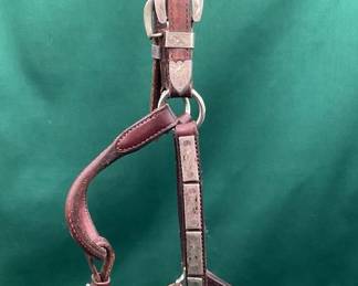 86 Vintage sterling silver engraved show halter with protective bag
