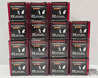 1260 15 Boxes of Winchester .22 Win Mag Ammunition