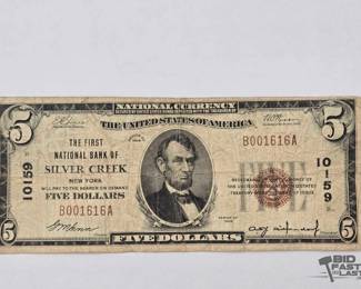 1510 1929 Red Seal $5 Bill