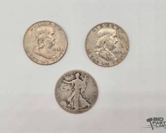 1406 90 Silver Half Dollars 37.0g