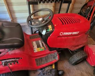 Troy-Bilt riding lawn mower in good condition and ready to