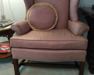pink wing chair, high quality, sturdy