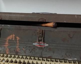 antique toolbox and tools