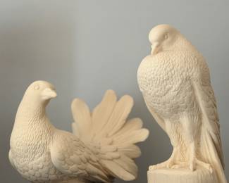 Beautiful dove statues