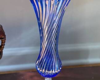 Cobalt blue vase