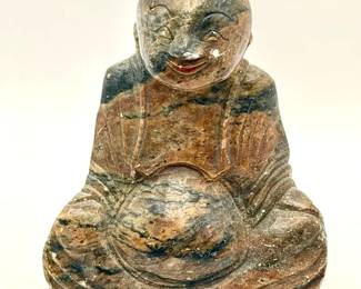 Stone Smiling Buddha Figurine