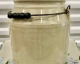 Crock with Handle & Lid