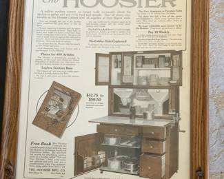 Framed Hoosier Cabinet Ad