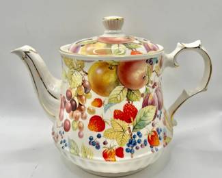 6 1/2” Windsor Sadler Fruit English Chintz Bone China Teapot