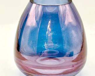 Vintage Iridescent Purple Bud Vase