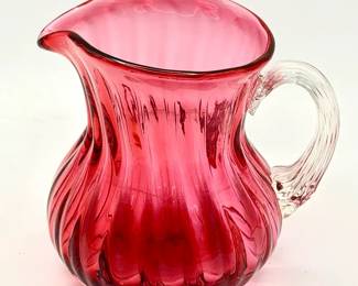 Cranberry Glass Small Pitcher