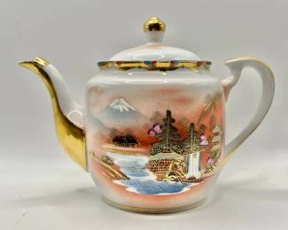 5 1/2” Hand-Painted Japanese Porcelain Teapot by Soko China