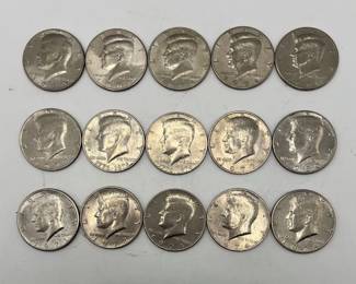 (15) Kennedy Half Dollars